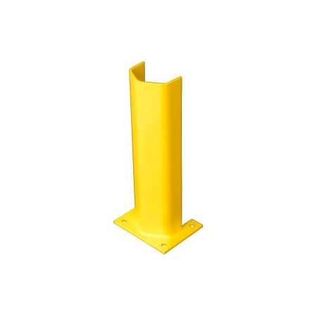 Bluff Manufacturing 1/4" Thick 18" H Steel Post Protector Yellow 1/4PO18SY